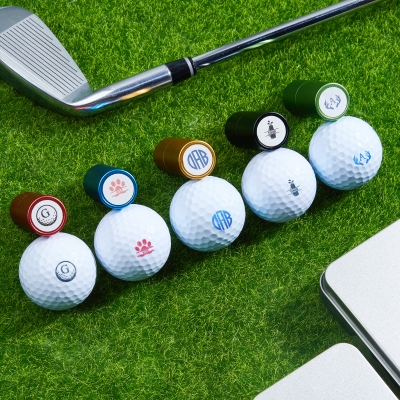 Tampon personnalisé pour balle de golf avec boîte et encre