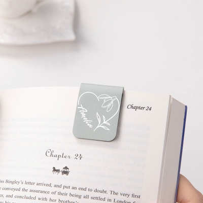 leather bookmark with name