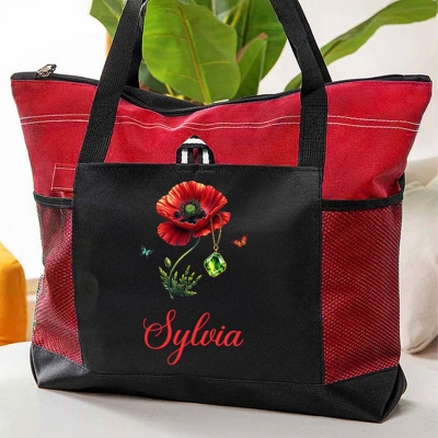 birthflower tote bag