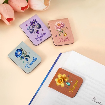 Magnetic Leather Bookmark