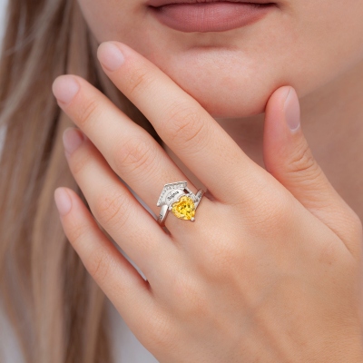 with Heart Birthstone