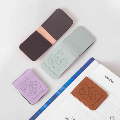 Magnetic Leather Bookmark