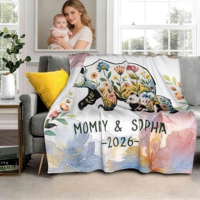 family bear blanket