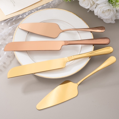 Personalized Engraved Wedding Cake Cutting Set of 2, Custom Name Date Knife Fork with Gift Box, Bridal Party Favor, Gift for Couple/Newlywed