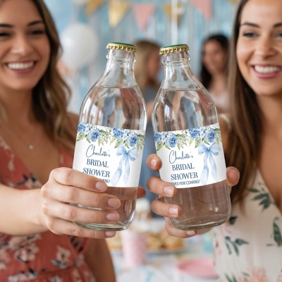 water bottle labels