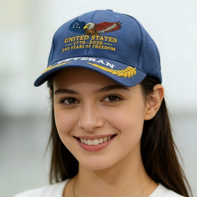 Personalized Embroidered Name 4th of July United States Baseball Cap, 250th Anniversary Eagle Hat, Independence Day Gift for American Family/Patriots