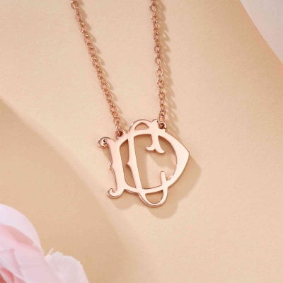 Initials Monogram Necklace