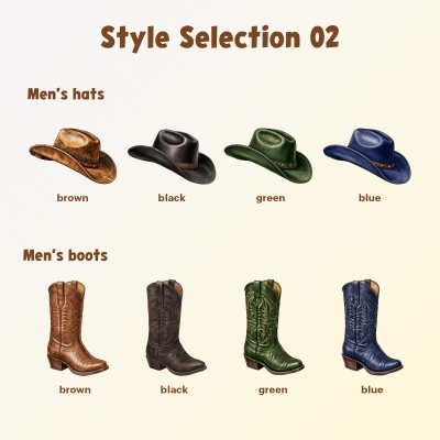 Anpassade namn Western Cowboyhattar &amp; Stövlar Hästskodesign Välkommen till vår Ranch Dörrmatta, Halkfri Golvmatta, Heminredning, Present till Par/Nygifta
