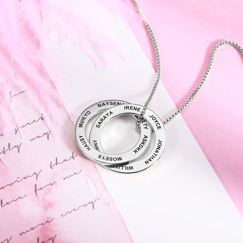 Colar Com Anel Russo Gravado Personalizado