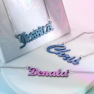 Personalized Colored Name Necklace