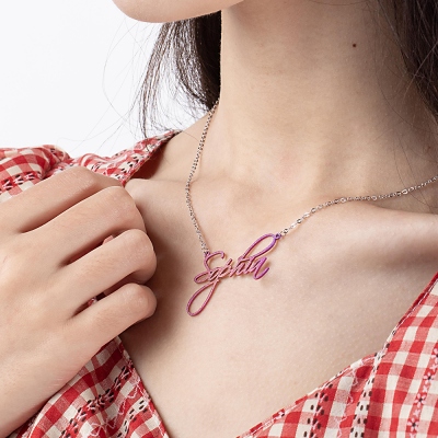 Personalized Colored Name Necklace