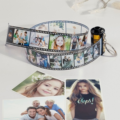 Custom 20 Photos Keychain Romantic Gifts for Lovers & Friends
