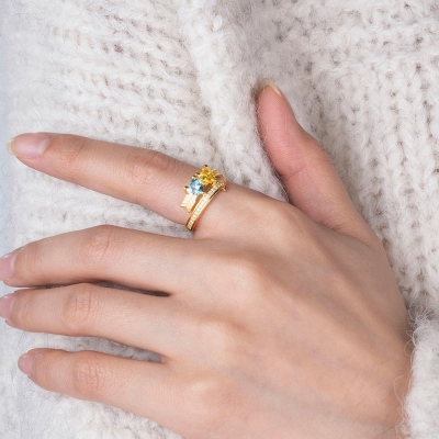 Bague Coeur Flèche d'Amour personnalisé