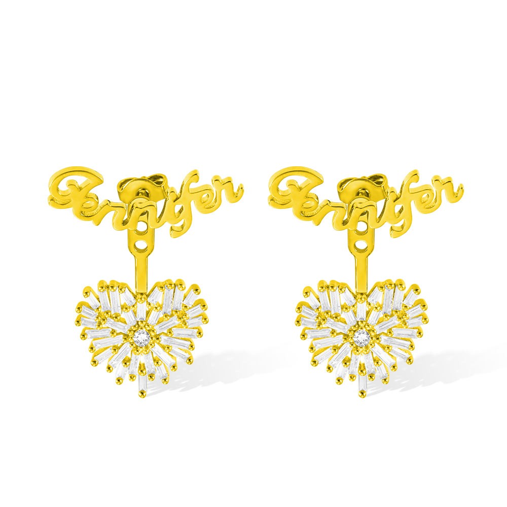 name earrings