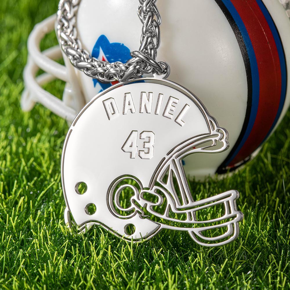 American Football Name Necklace
