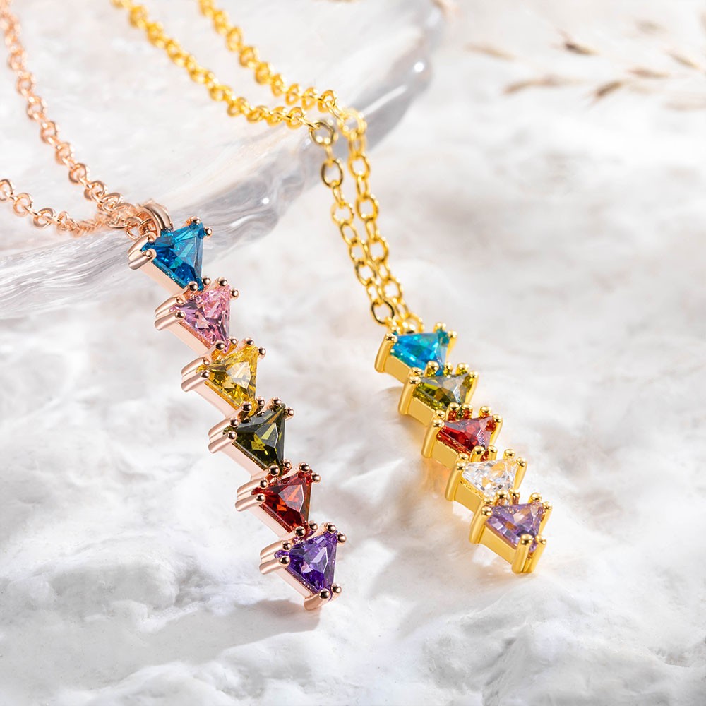 Aangepaste familie geboortesteen ketting voor vrouwen, 1-10 geboortestenen sieraden, cadeau voor moeder/oma/haar, Moederdag cadeau, verjaardagscadeau