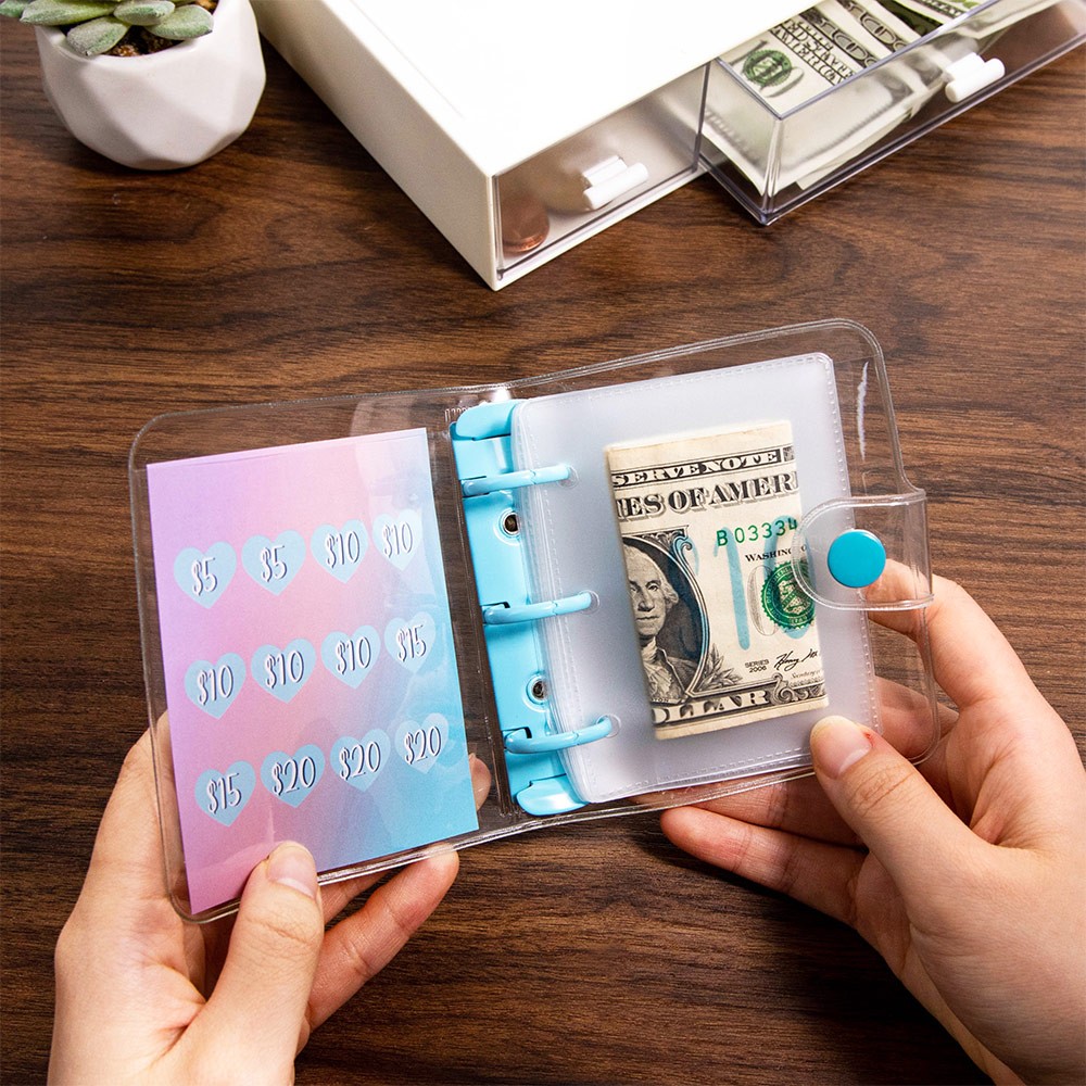 Mini Binder Savings Challenge, Cash Stuffing, Cash Envelope Wallet, Savings Binder, Envelope Challenge, Money Challenge, Cash Envelopes, Budget Binder