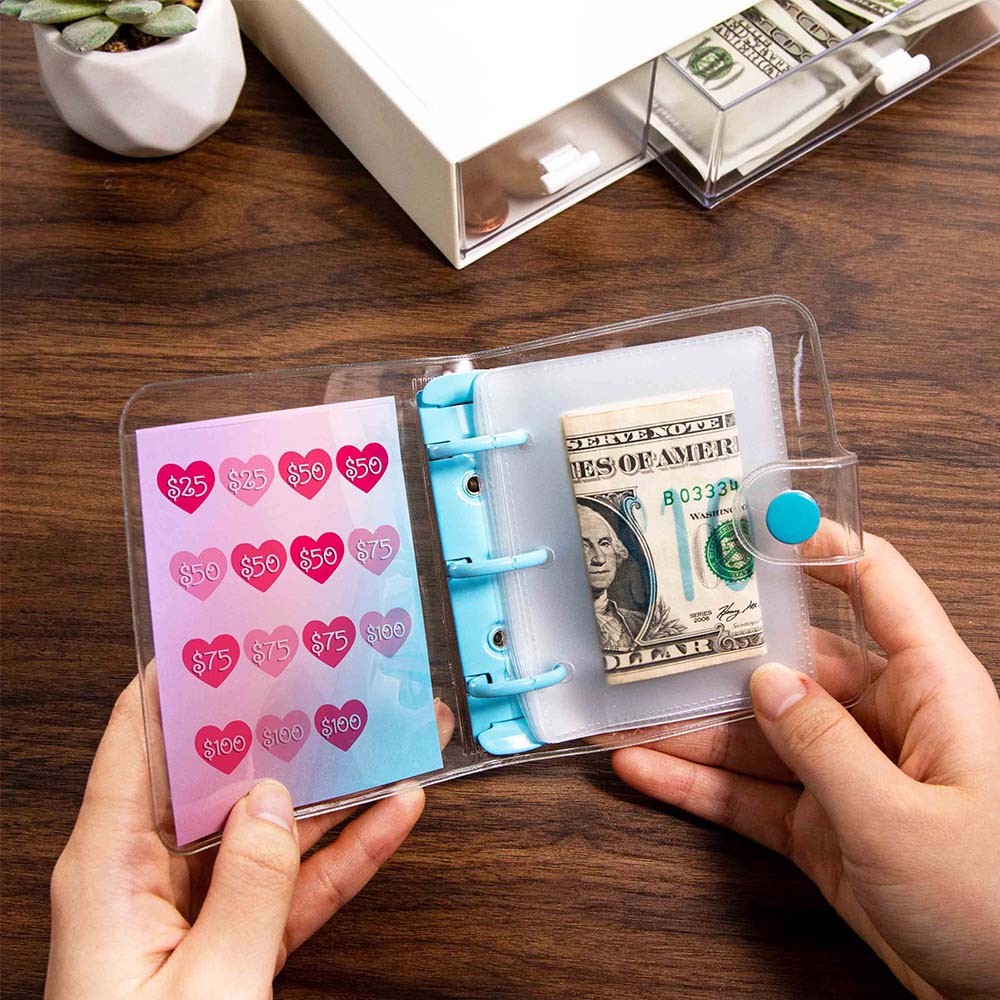 Mini Binder Savings Challenge, Cash Stuffing, Cash Envelope Wallet, Savings Binder, Envelope Challenge, Money Challenge, Cash Envelopes, Budget Binder