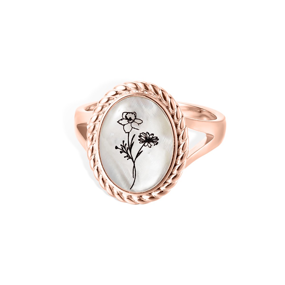 mother of pearl ring