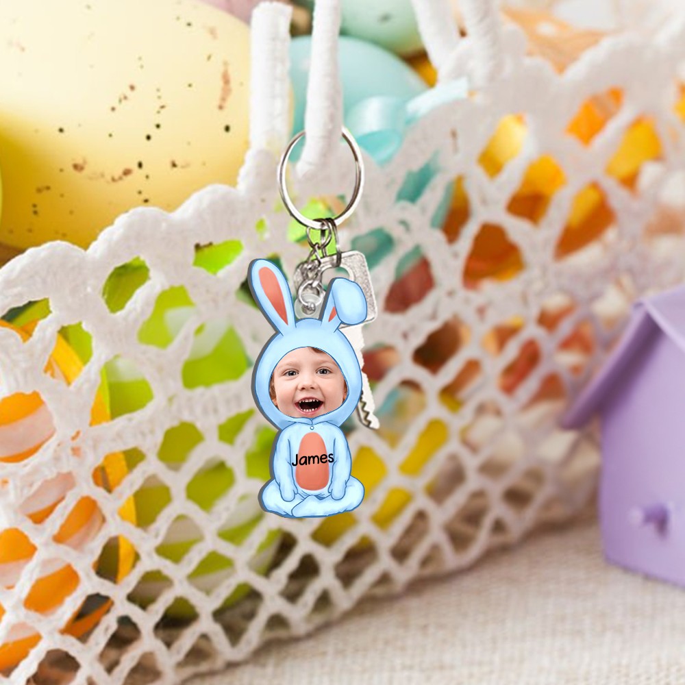 bunny keychain with name