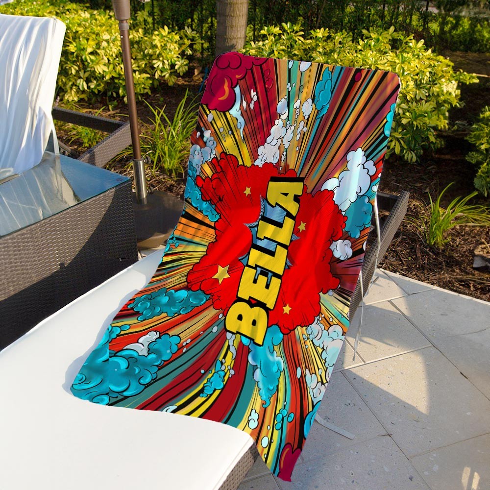 comic beach towel