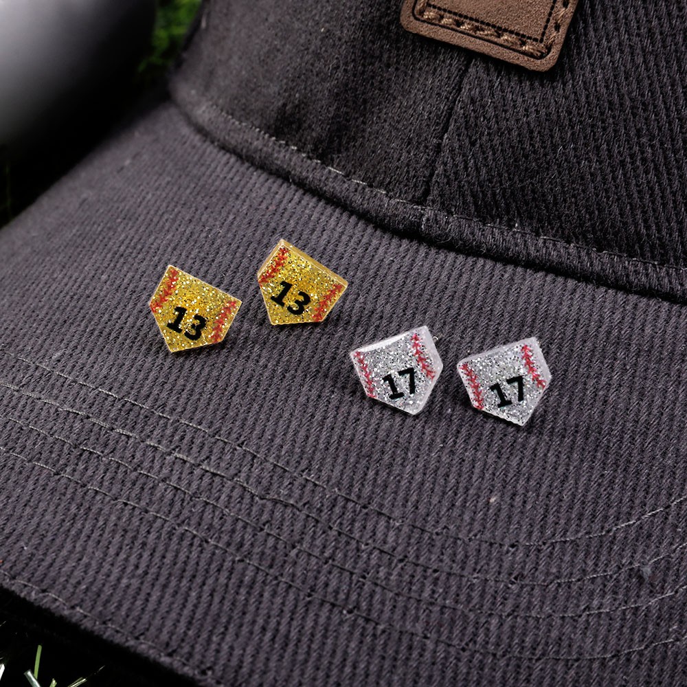 softball earrings