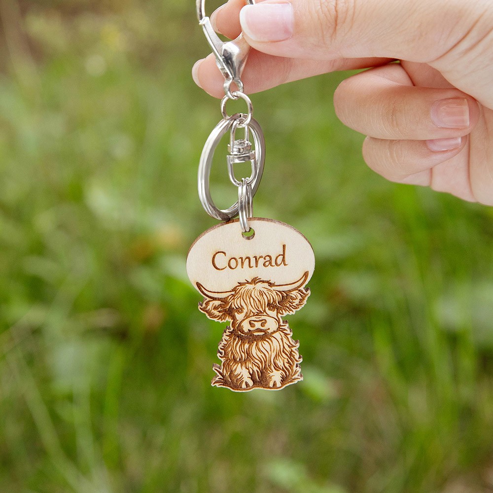 Scottish Cow Keyring