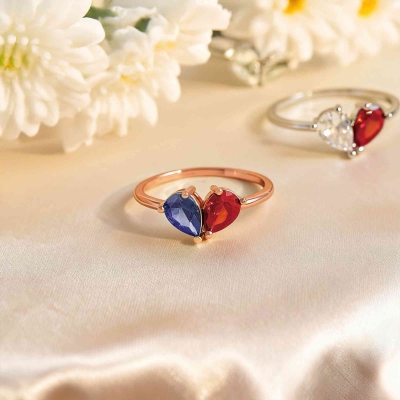 two birthstone ring