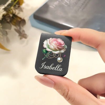leather bookmark with name