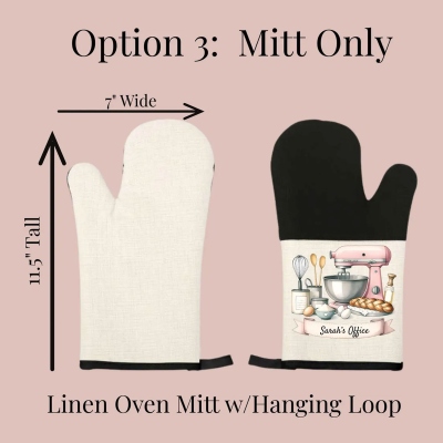 Gepersonaliseerde cadeauset met kookthema en naam, inclusief theedoek, pannenlap en ovenwant, bakbenodigdheden, verjaardagscadeau voor bakliefhebbers/broodbakkers