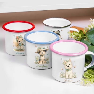 easter enamel mug