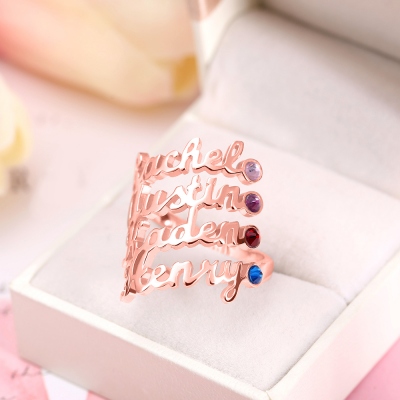 customized name ring for women 	