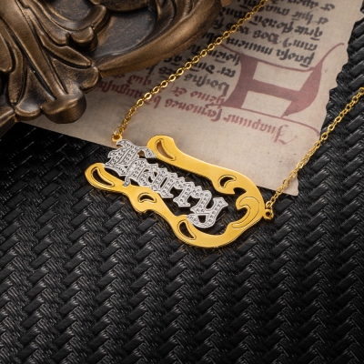 Personalized Wave Shape Name Necklace
