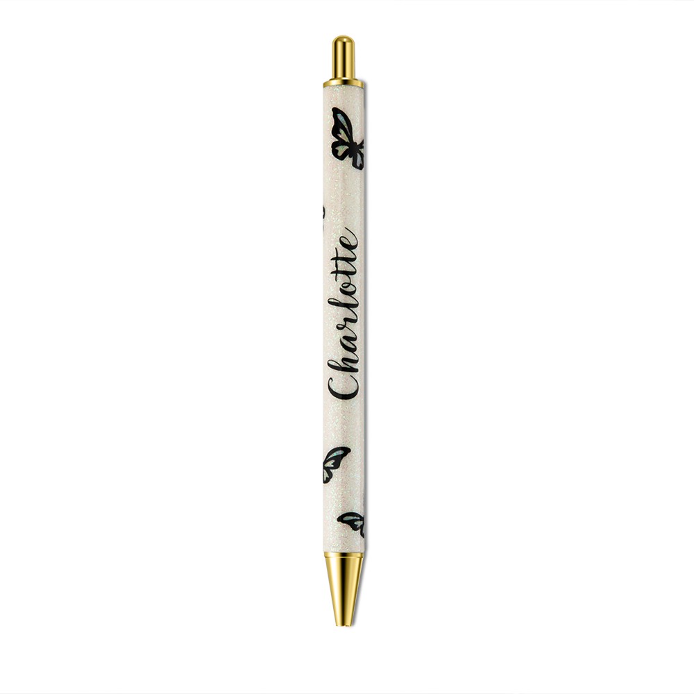 Personalized Glitter Butterfly Gel Pen