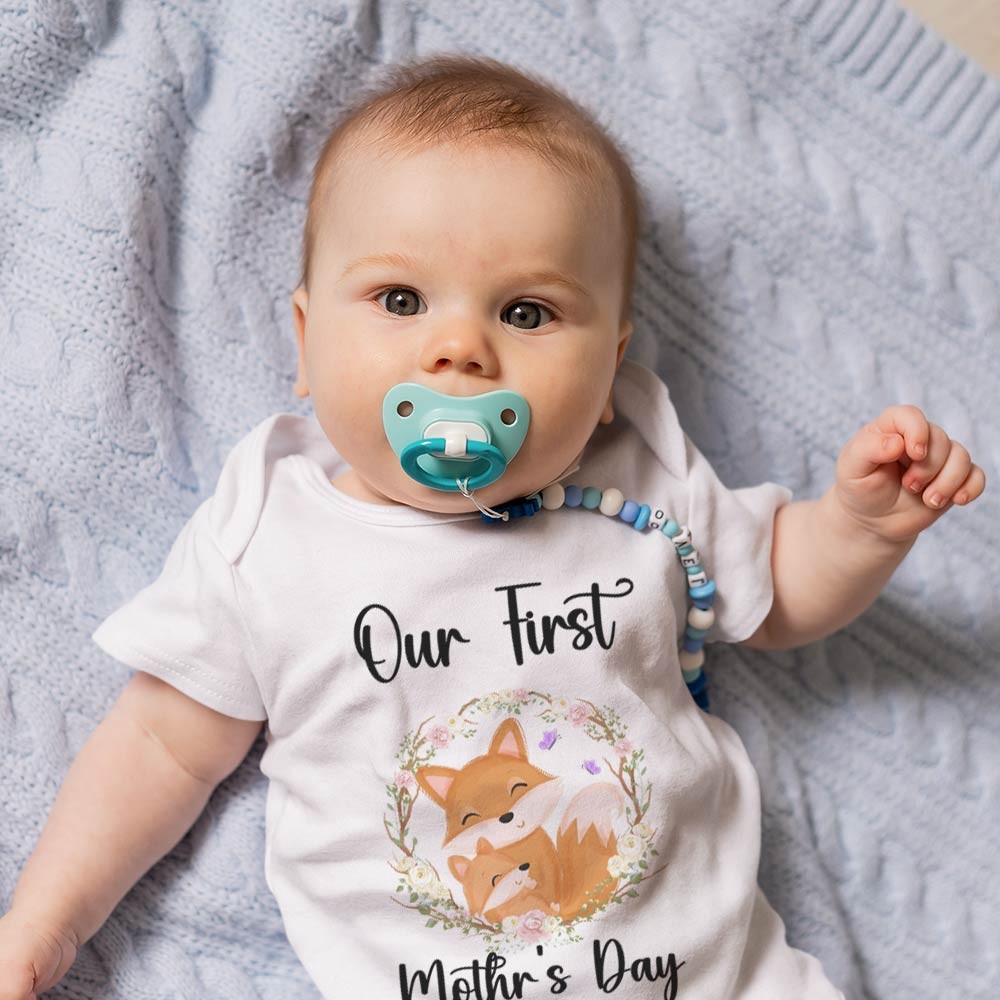 Our First Mother's Day Mom and Baby Set/Matching Shirt, Mummy and Baby Gift, Mama Baby Bunnies, T-shirt Bodysuit Romper Babygrow Vest Set, New Mom Gift, Mother's Day Gift