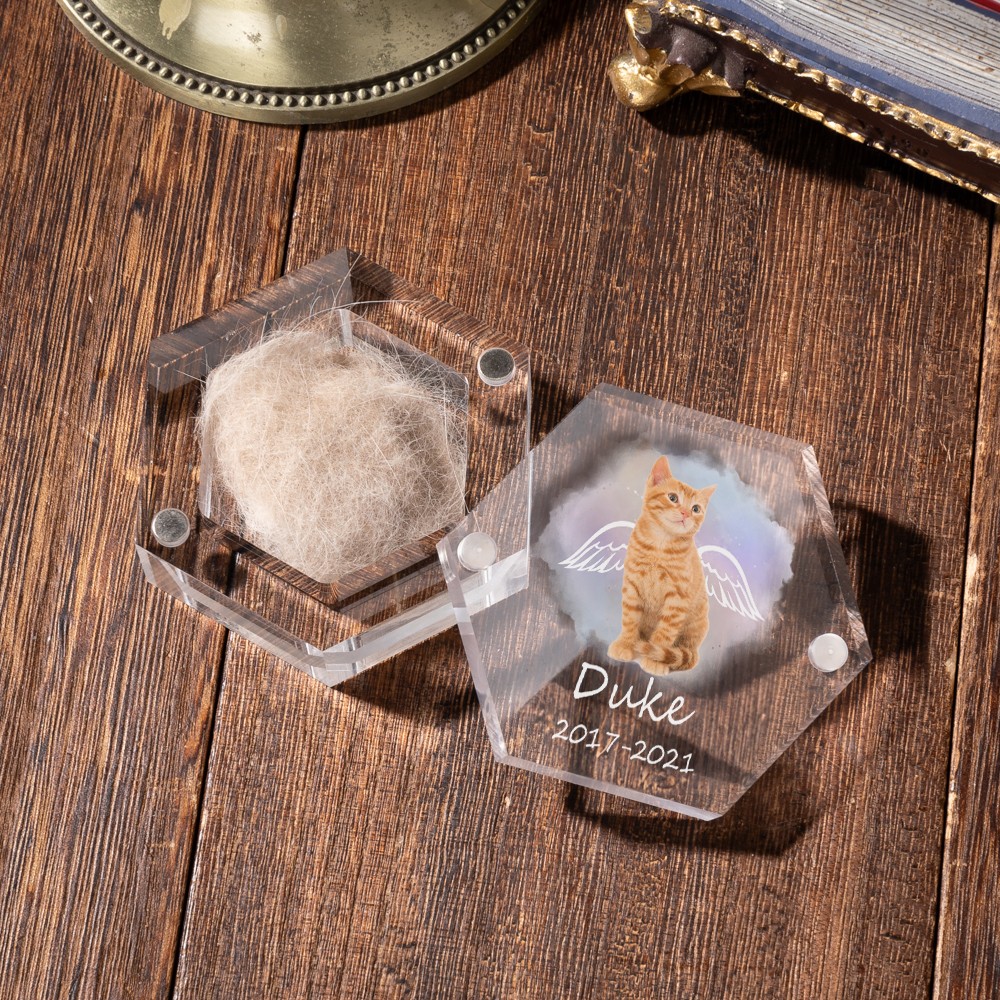 Custom Pet Fur Memorial Box