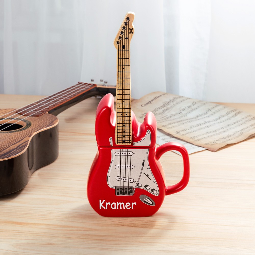 Shaped Handle Ceramic Mug