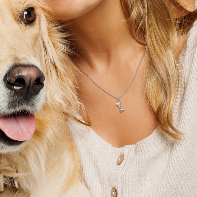 Personalized Exquisite 1-8 Name Dog Bone Necklace