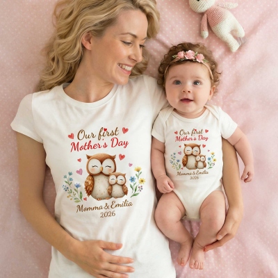T-shirts assortis maman et enfant