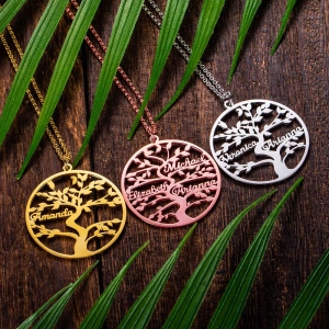 Personalized Family Tree Name Necklace