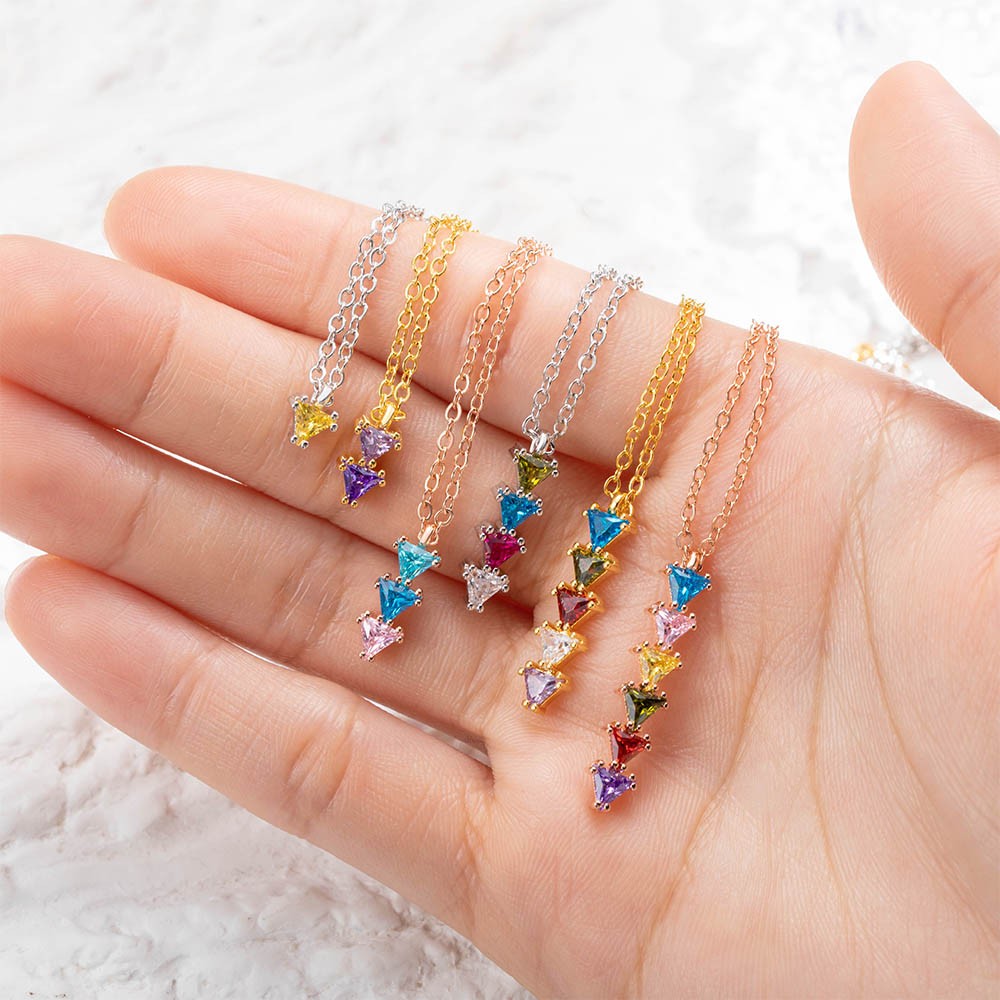 Aangepaste familie geboortesteen ketting voor vrouwen, 1-10 geboortestenen sieraden, cadeau voor moeder/oma/haar, Moederdag cadeau, verjaardagscadeau