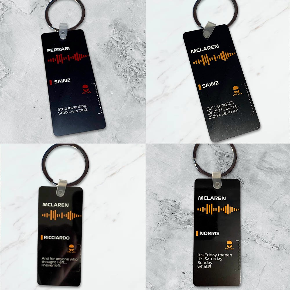 Porte-clés radio planche de Formule 1