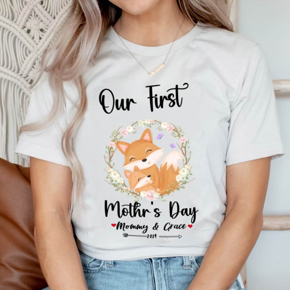 Our First Mother's Day Mom and Baby Set/Matching Shirt, Mummy and Baby Gift, Mama Baby Bunnies, T-shirt Bodysuit Romper Babygrow Vest Set, New Mom Gift, Mother's Day Gift