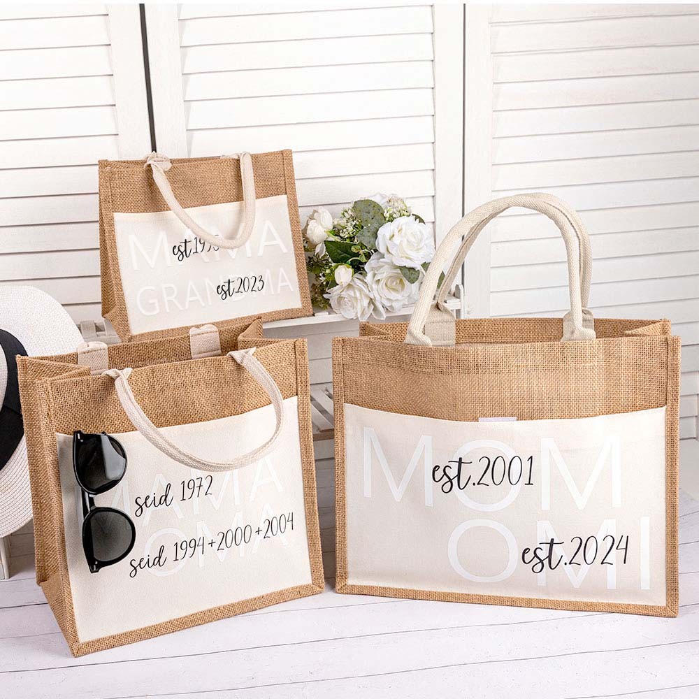 Burlap Tote Bag