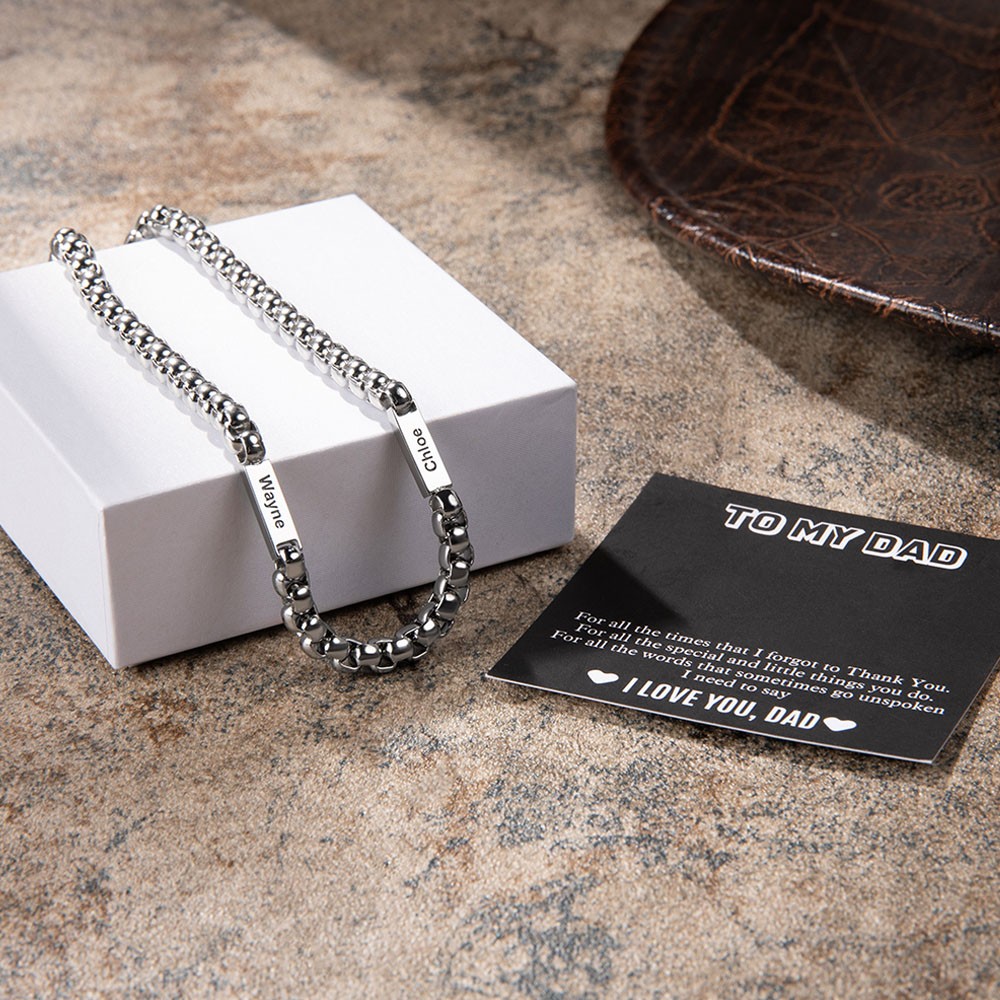 Colar com pingente de elo cubano personalizado com 2 nomes, joias minimalistas personalizadas para homens, presente de dia dos pais/aniversário para pai/namorado/marido