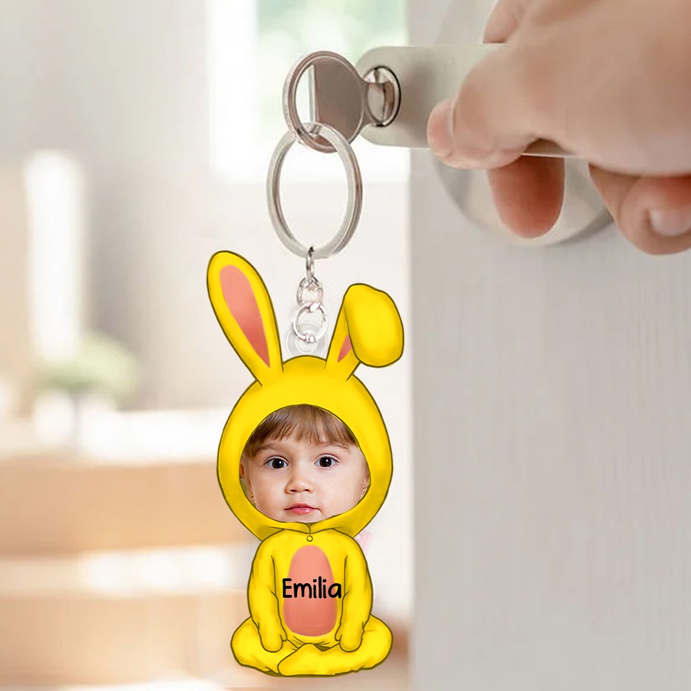 easter photo keychain