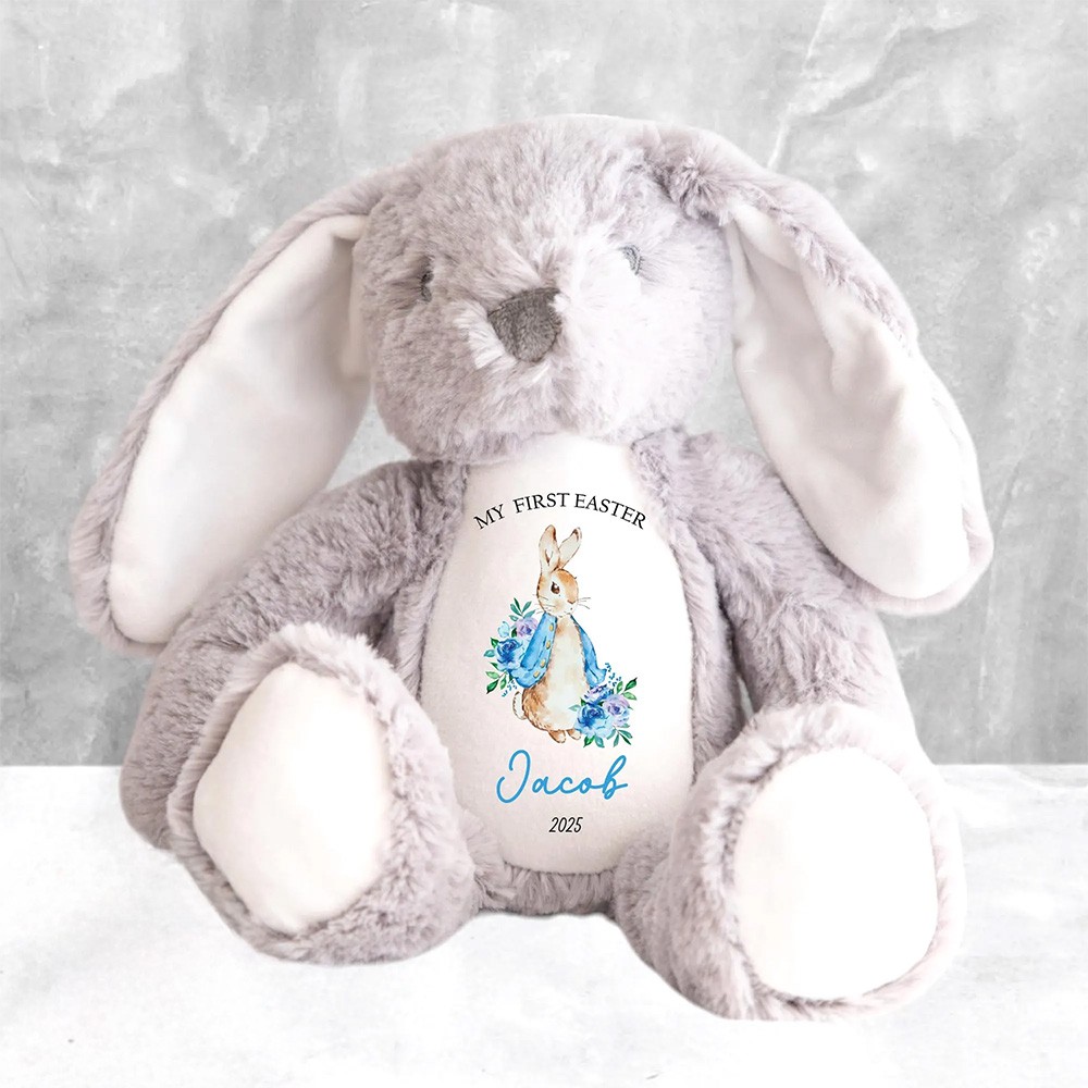 Mein erstes Osterhasen-Kuscheltier-Geschenk - 1. Ostergeschenk für Baby - Personalisierter Osterhase - Osterhase für Kind - Osterandenken
