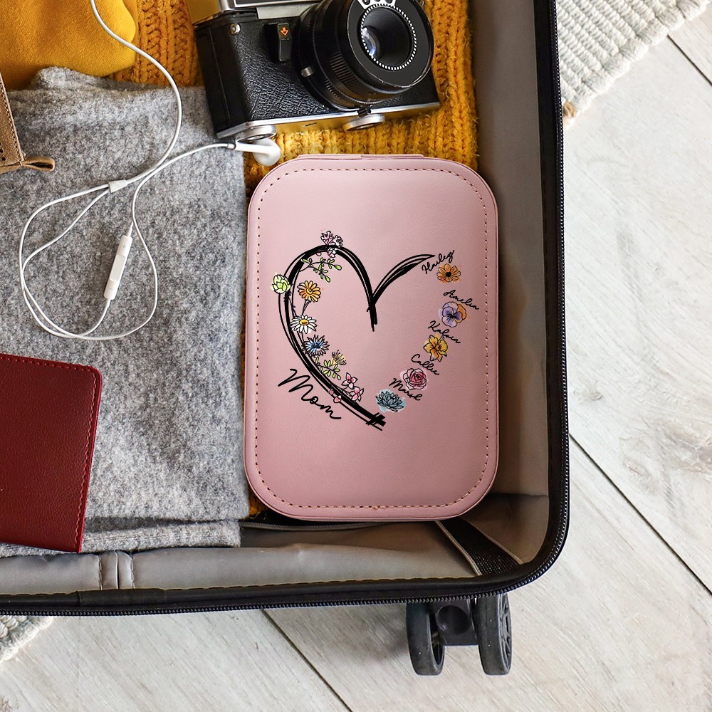 makeup storage box with led light mirror