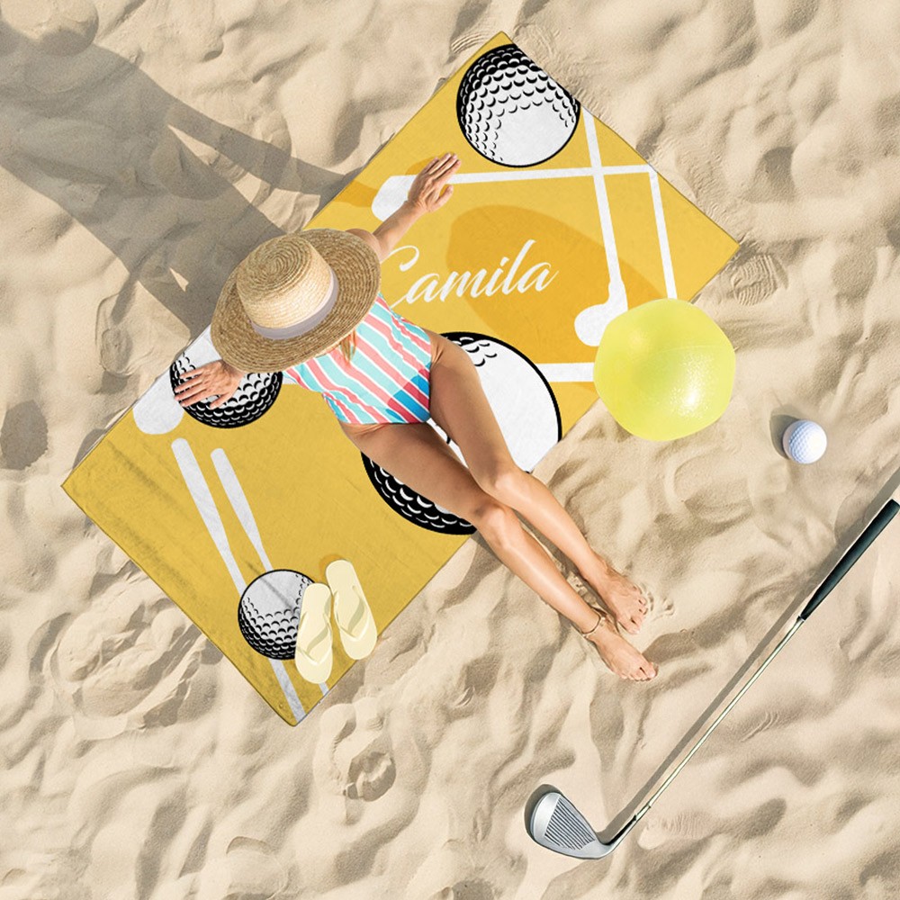 Dad Golf Beach Towel