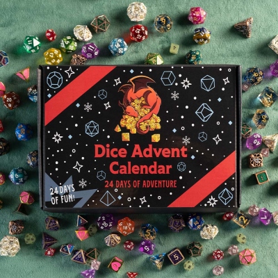 Random Dice Advent Calendar, Christmas Mystery Dice Box, Christmas Countdown Surprise, Mystery Dice Blind Bag, Christmas Gift, Dice Gift